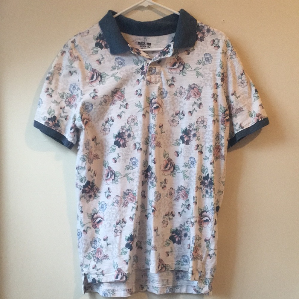 Floral Print Collared Shirt